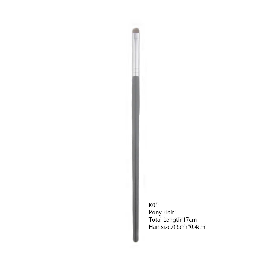 1pc Pony Hair Precision Eyeshadow Brush – Small Smudge & Smoky Eye Makeup Tool