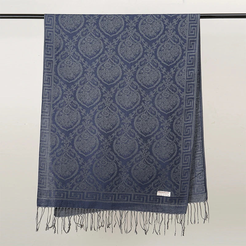 2025 Luxury Thick Cashmere Scarf for Women – Printed Pashmina Wrap, Travel Poncho & Warm Winter Shawl