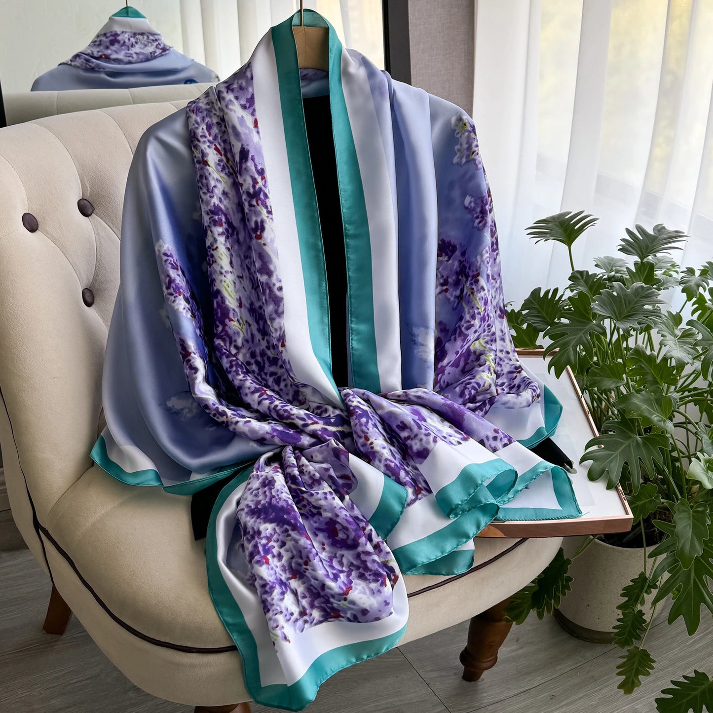 Latest Women Spring High Quality Soft Silk Scarf Women 