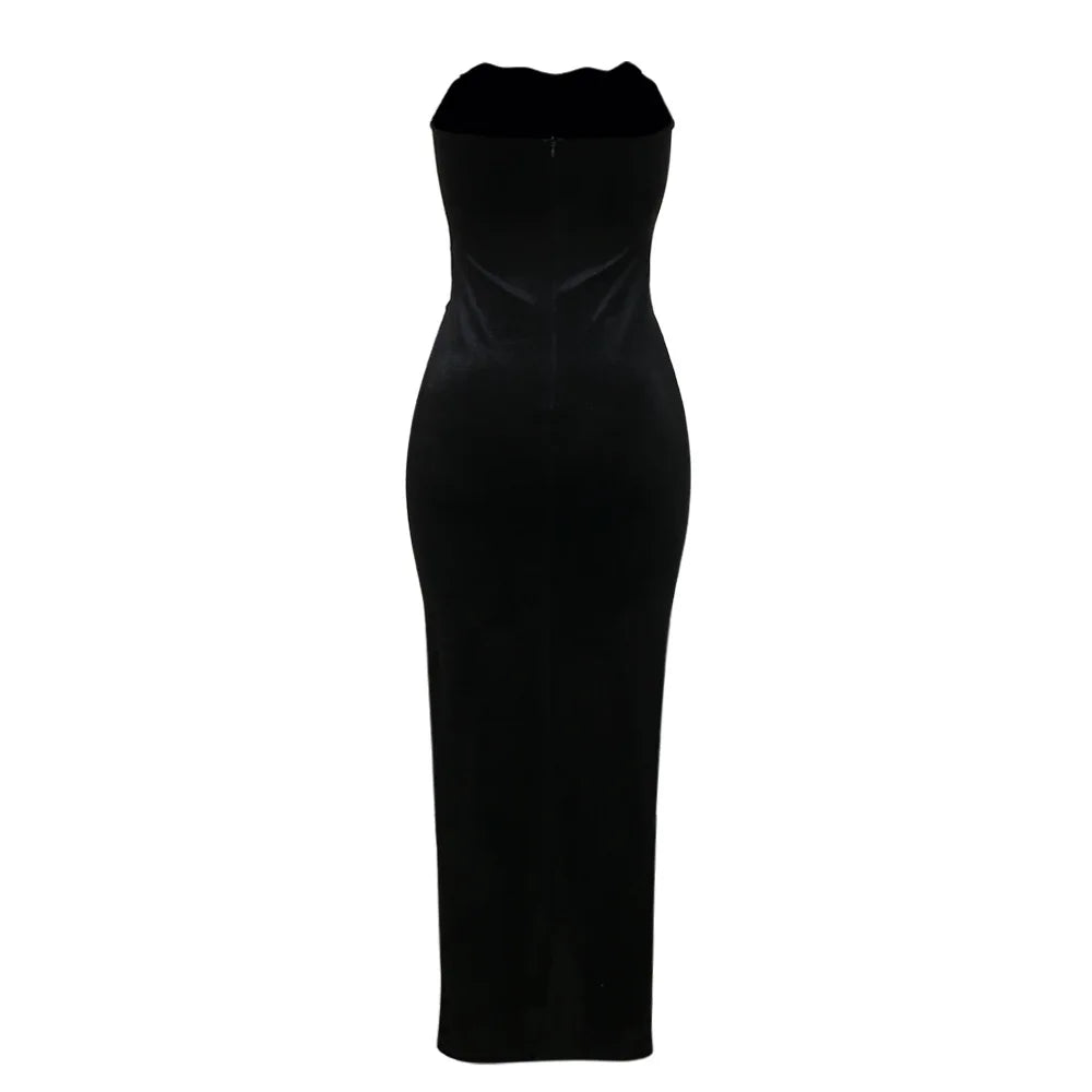 Elegant Dress Women For Wedding Party Dresses Sexy Split Evening Dress Rhinestone Cocktail Birthday Holiday Prom Dresses XSY031