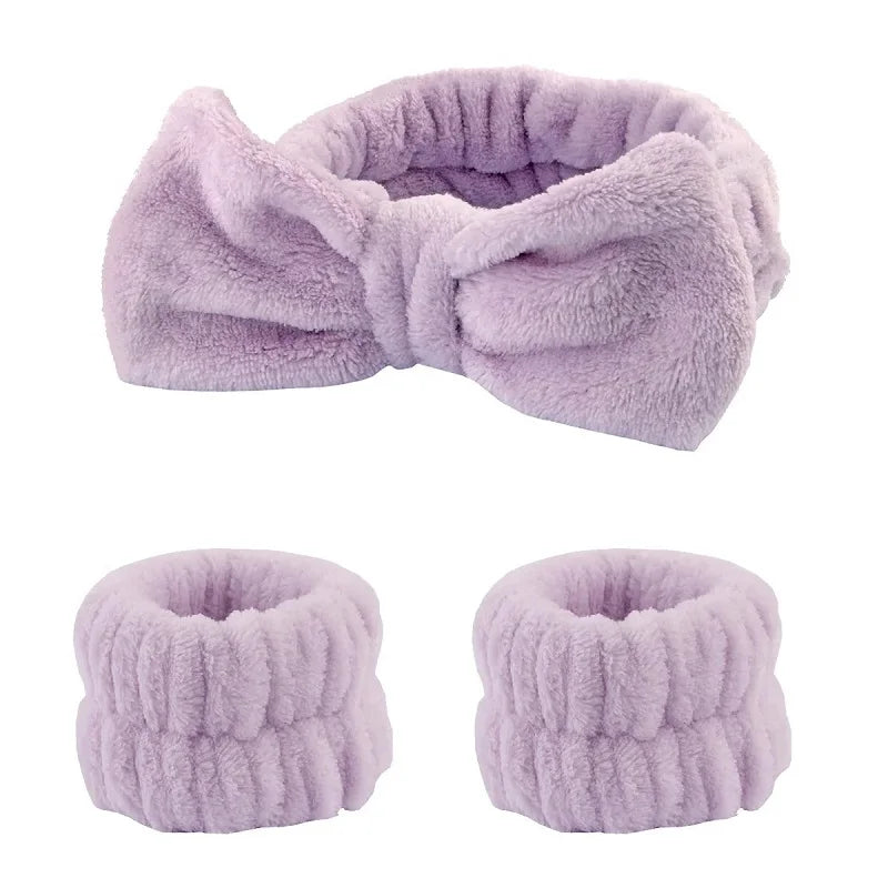 Women's Bow Headband & Wristband Set 