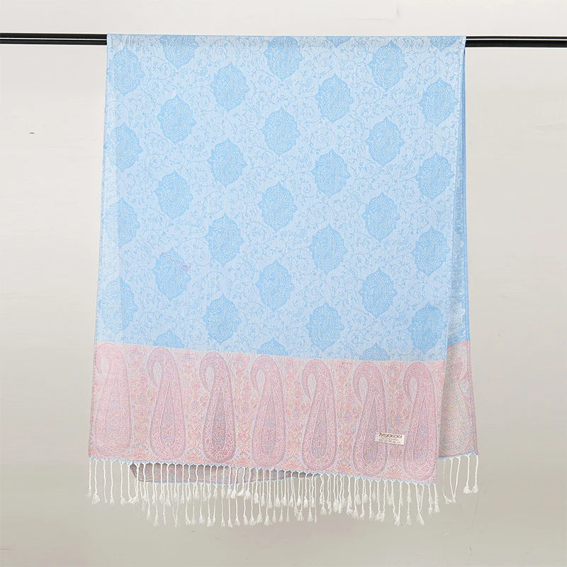 2025 Luxury Thick Cashmere Scarf for Women – Printed Pashmina Wrap, Travel Poncho & Warm Winter Shawl