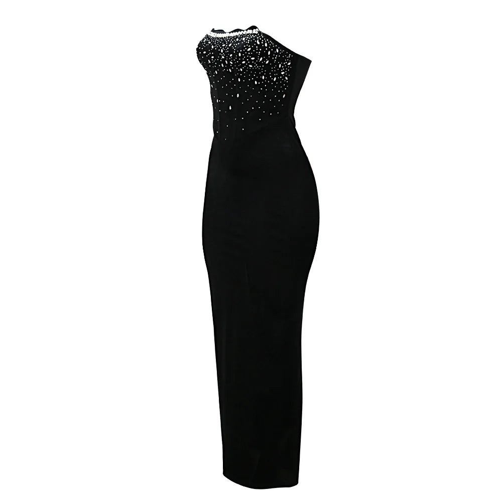 Elegant Dress Women For Wedding Party Dresses Sexy Split Evening Dress Rhinestone Cocktail Birthday Holiday Prom Dresses XSY031