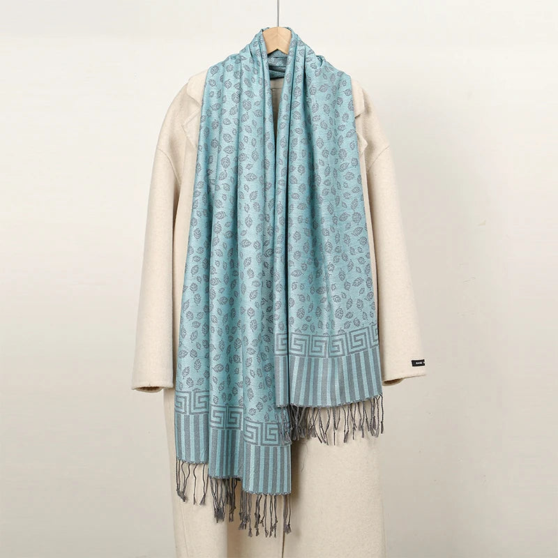 2025 Luxury Thick Cashmere Scarf for Women – Printed Pashmina Wrap, Travel Poncho & Warm Winter Shawl