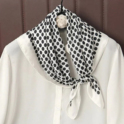 Luxury Print Satin Silk Square Scarf for Women Shawl Hijab Neckerchief Female Hair Ribbon Headband Fashion Wrap Bandana 2023 New l F.A Mirage