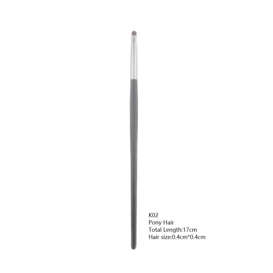 1pc Pony Hair Precision Eyeshadow Brush – Small Smudge & Smoky Eye Makeup Tool