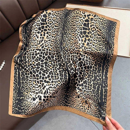 Luxury Print Satin Silk Square Scarf for Women Shawl Hijab Neckerchief Female Hair Ribbon Headband Fashion Wrap Bandana 2023 New l F.A Mirage