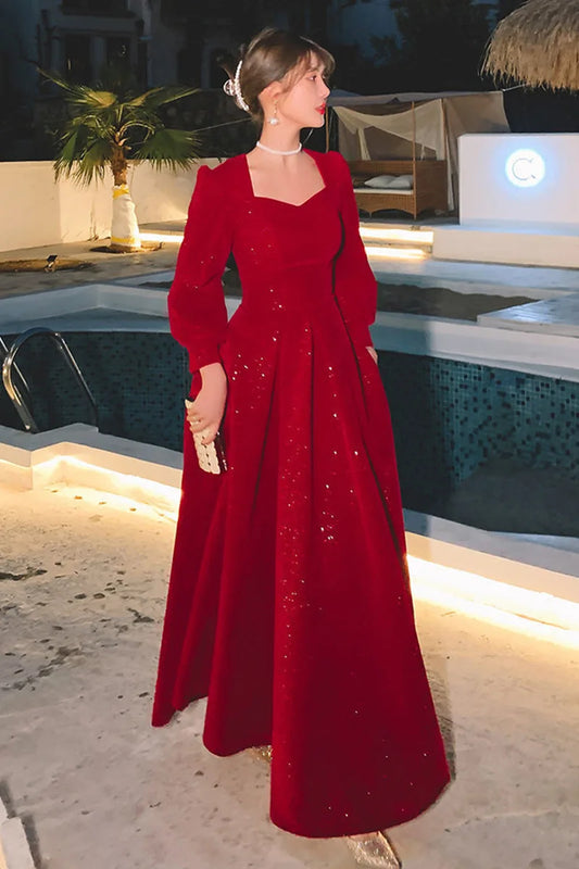Red Elegant Fish Tail Dress