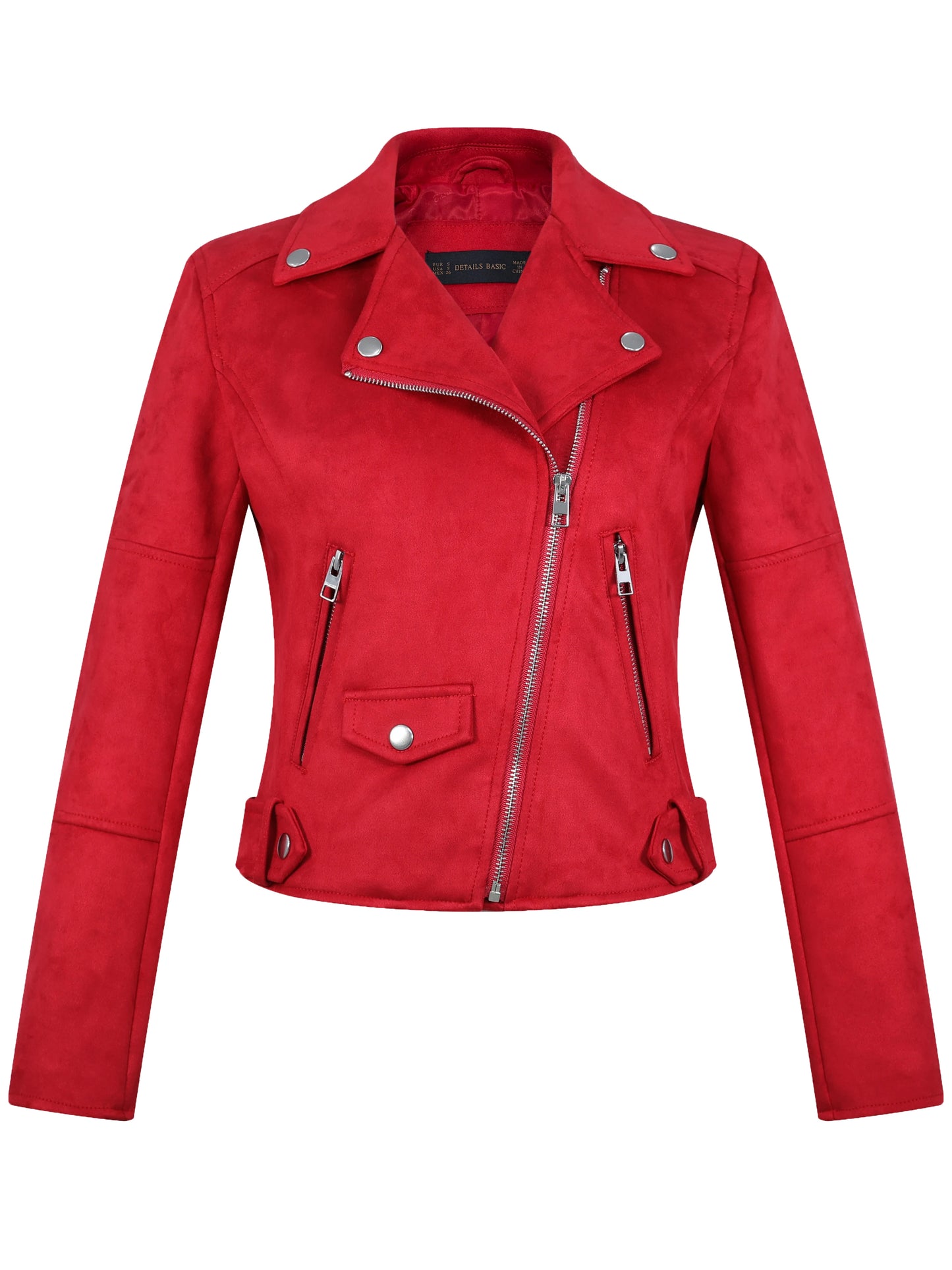 Womens Fashion Soft Faux Suede Leather Jackets
