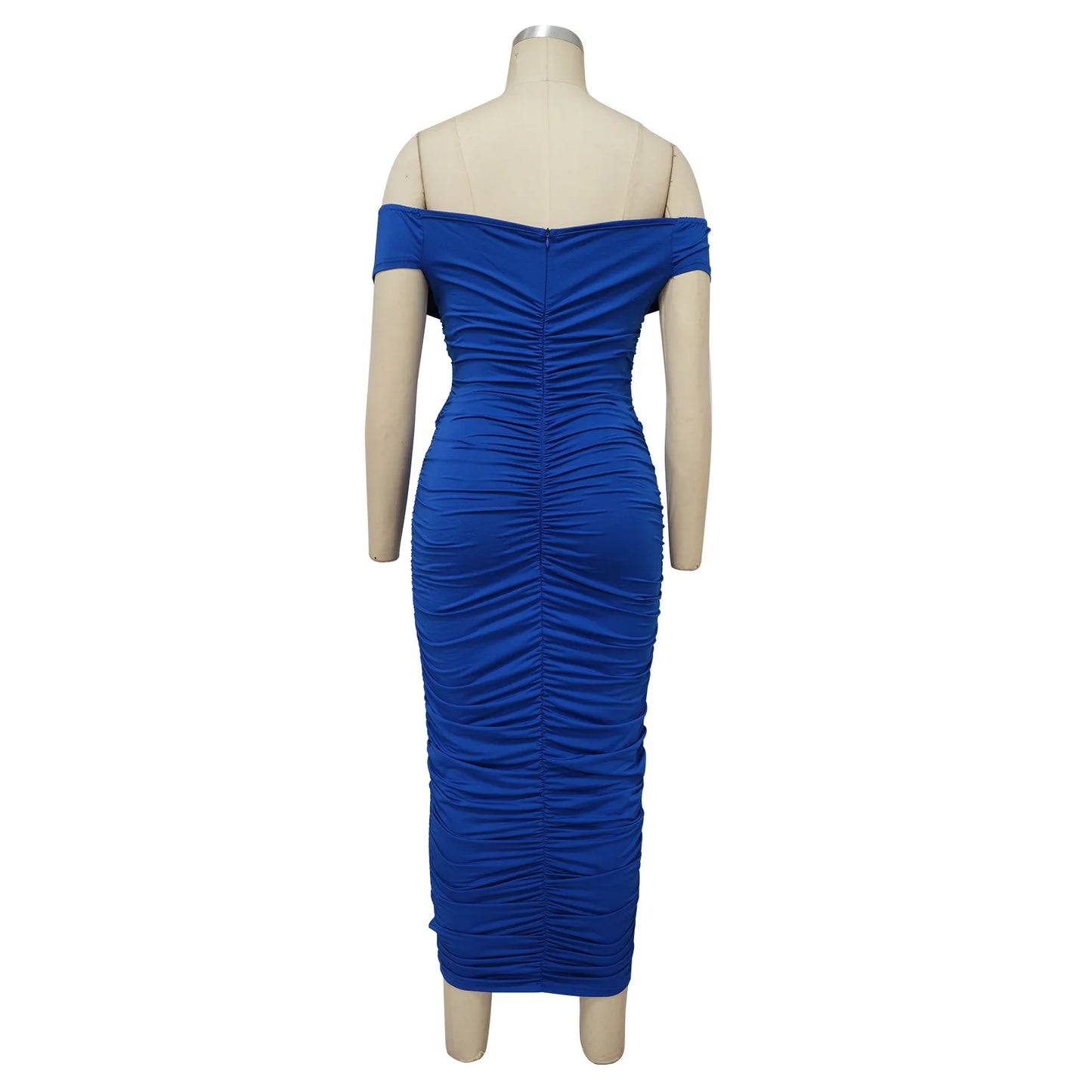 Women Evening Dresses V-neck Pleated Cocktail Elegant Party Dress