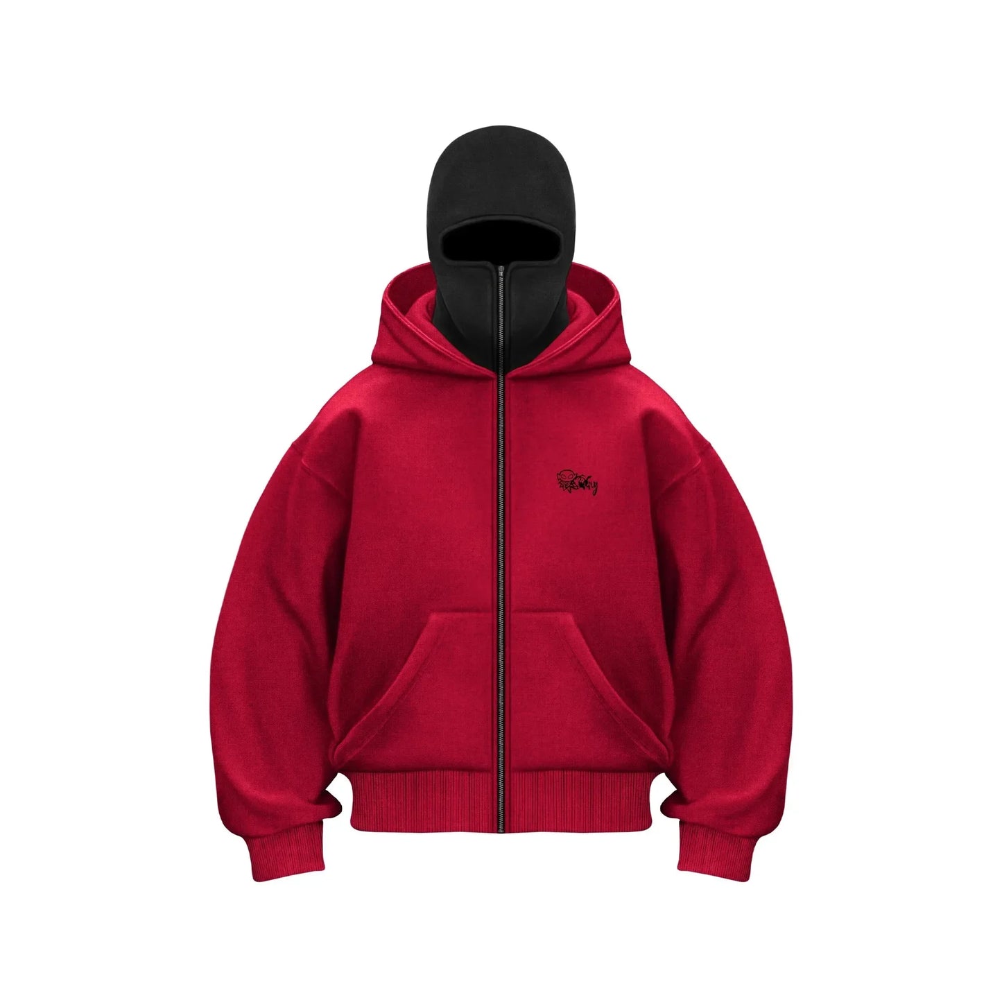Y2K Vintage Oversized Zip-Up Hoodie – Gothic Streetwear for Men & Women