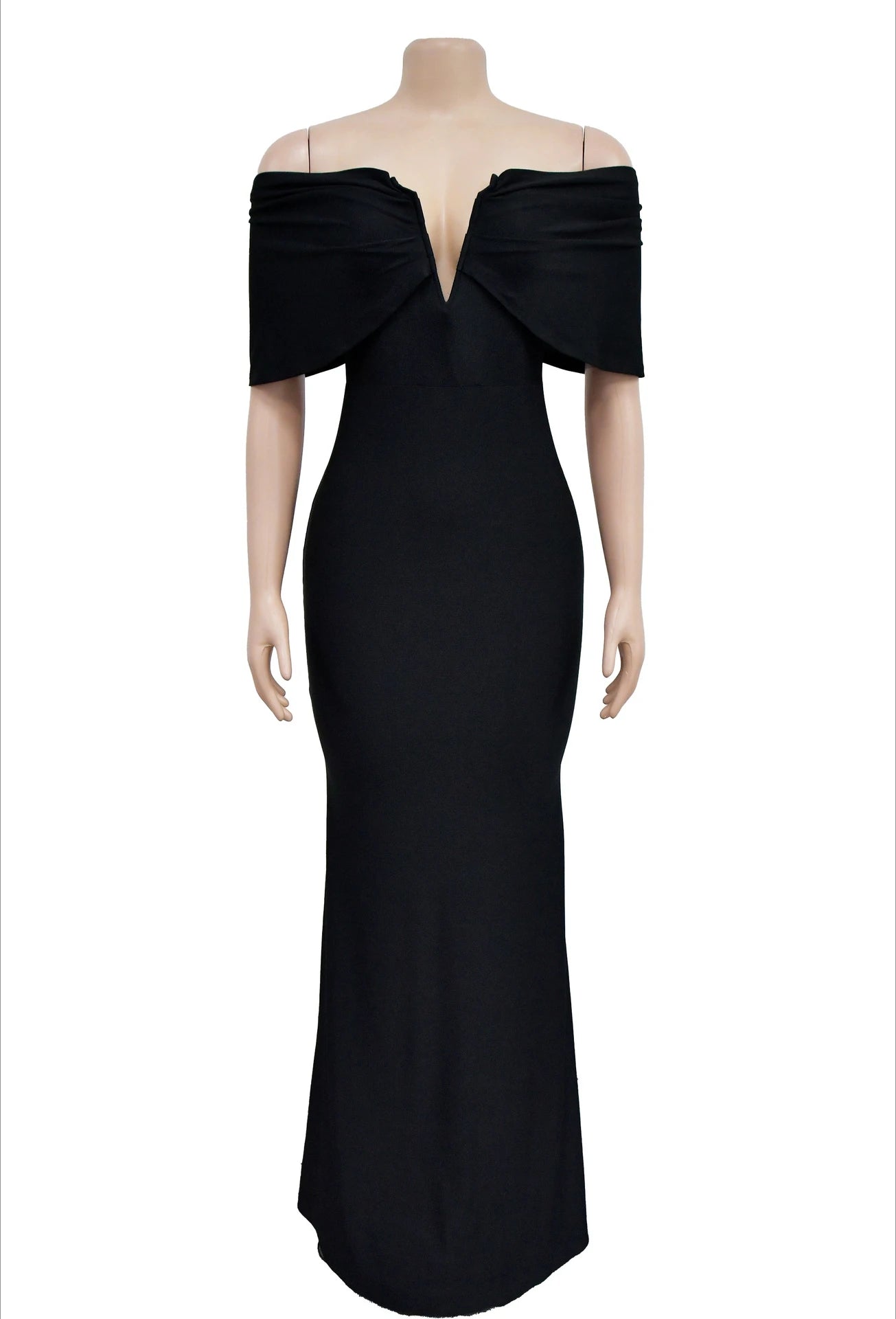 Women Sleeveless Bodycon V-neck Off The Shoulder Elegant Party Dresses