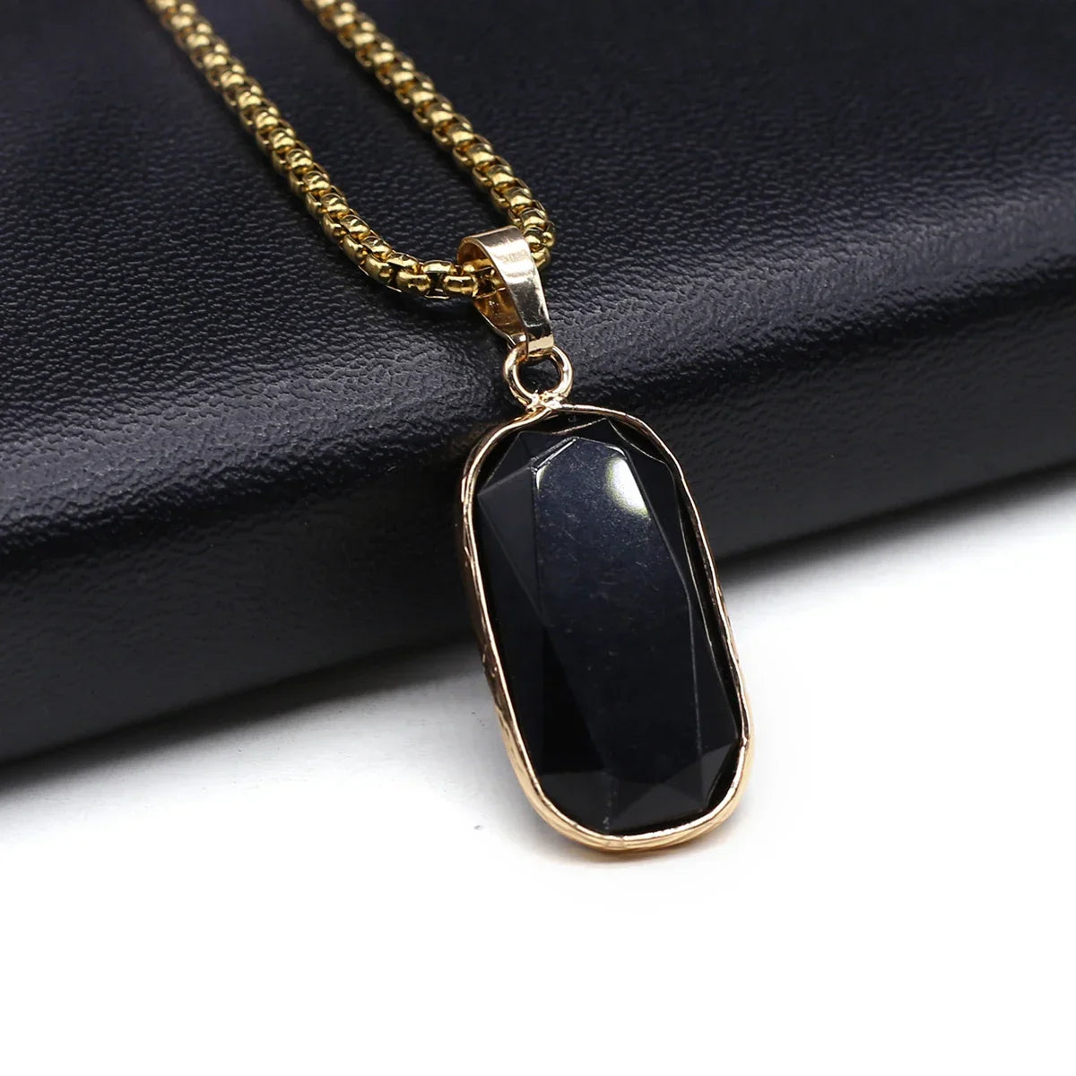 Aquamarine & Obsidian Positive Energy Necklace