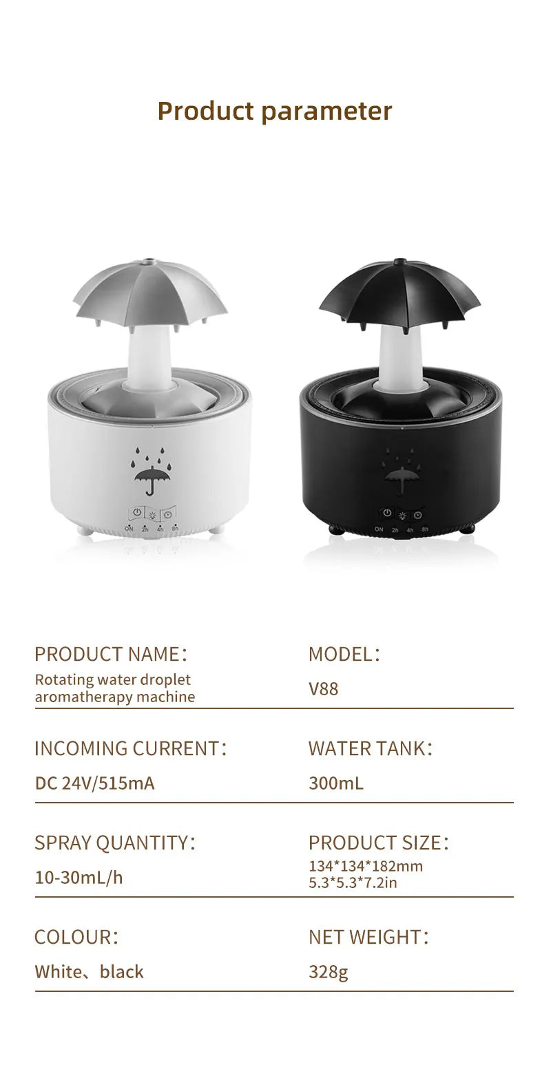 Cloud Rain Humidifier Aroma Diffuser