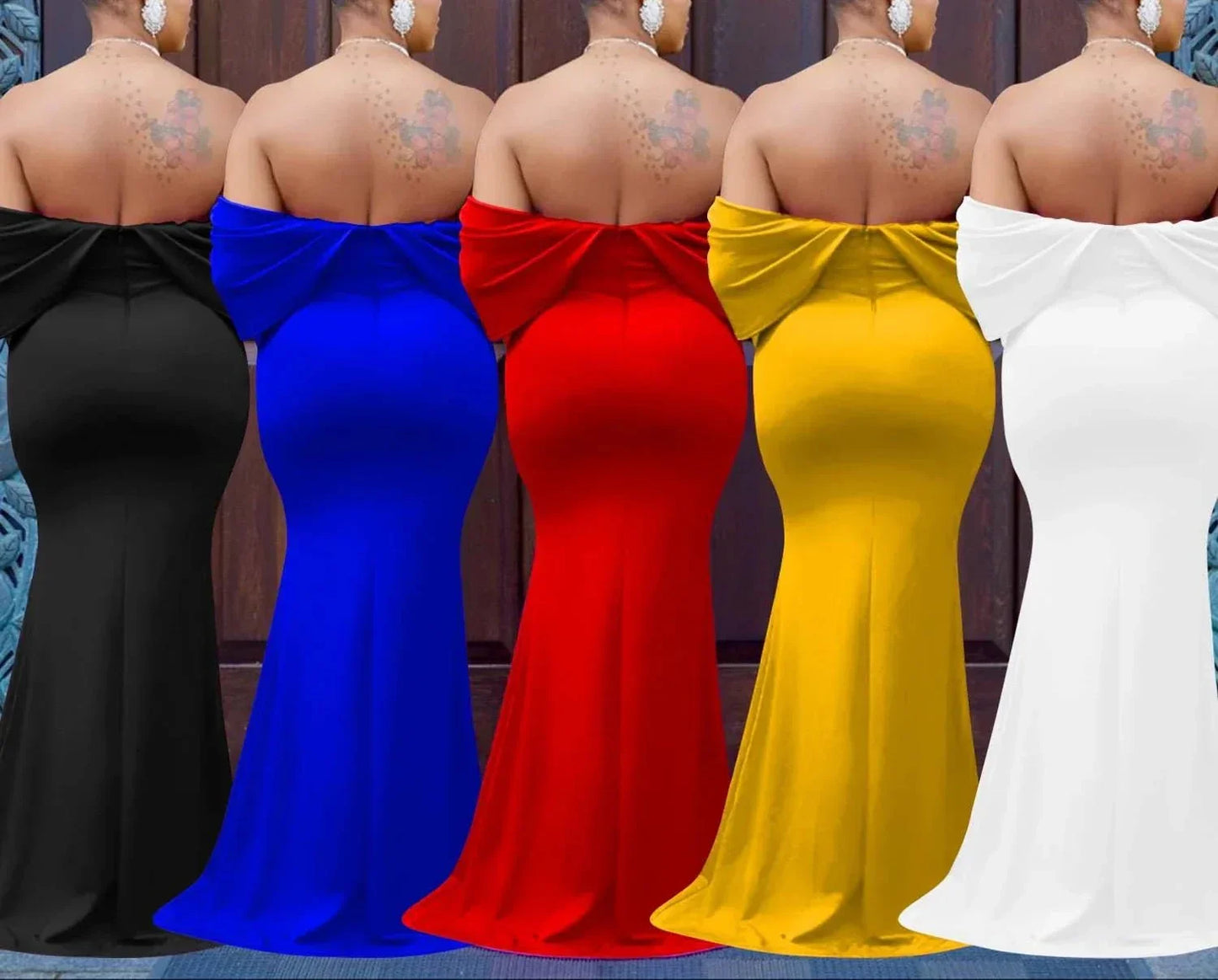 Elegant Off-Shoulder Evening Dress