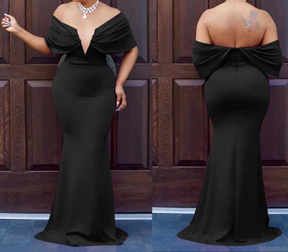 Elegant Off-Shoulder Evening Dress