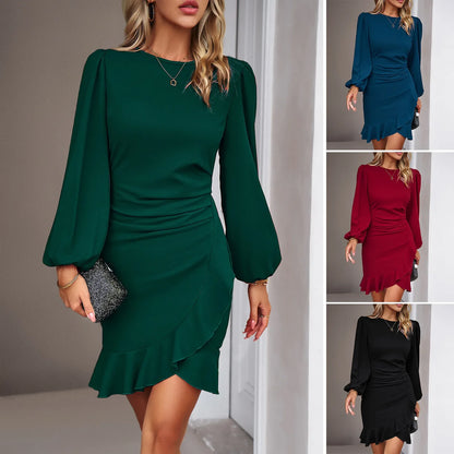 Elegant Puff Sleeve Dress