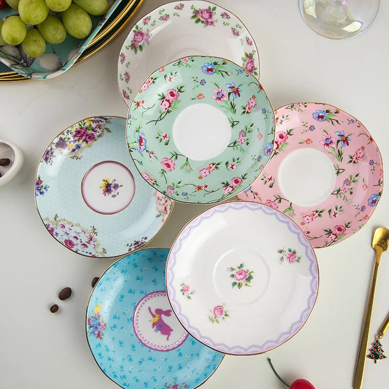 Floral Bone Tea Cup Set