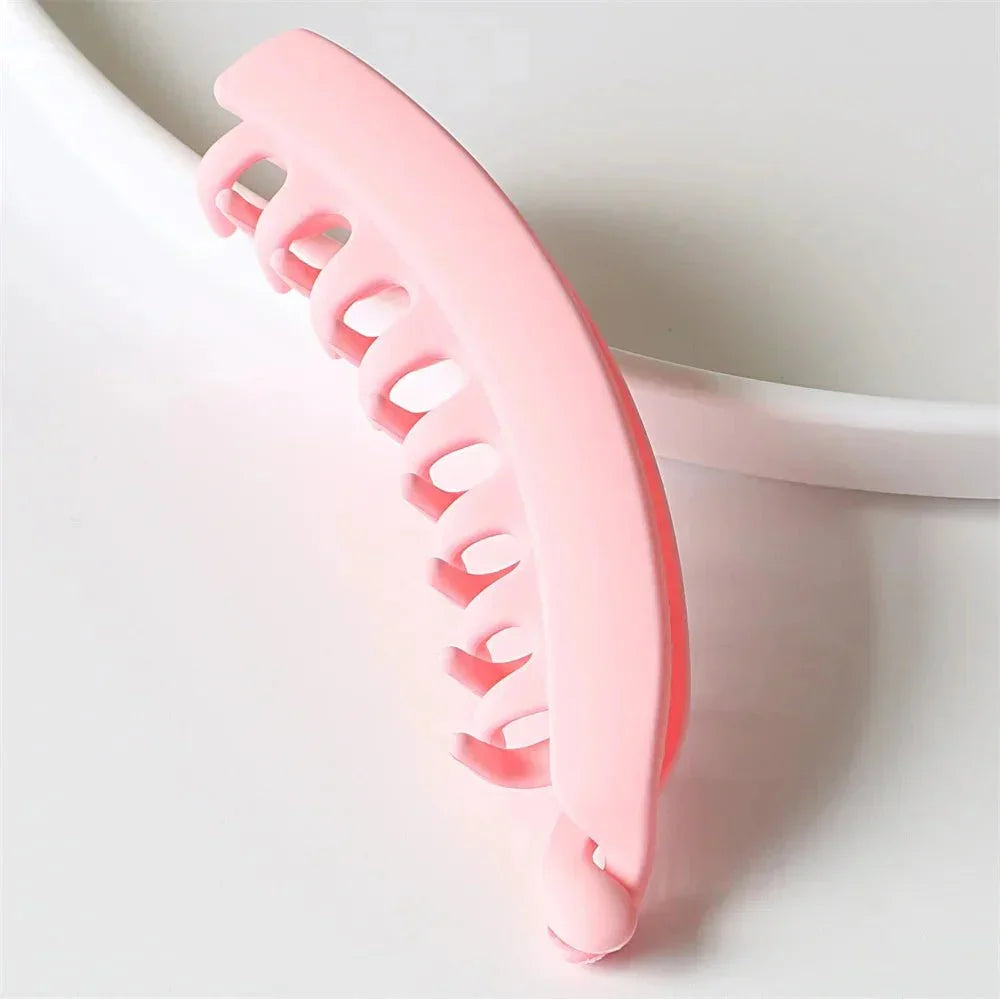 Frosted Banana Hair Clips Luxe