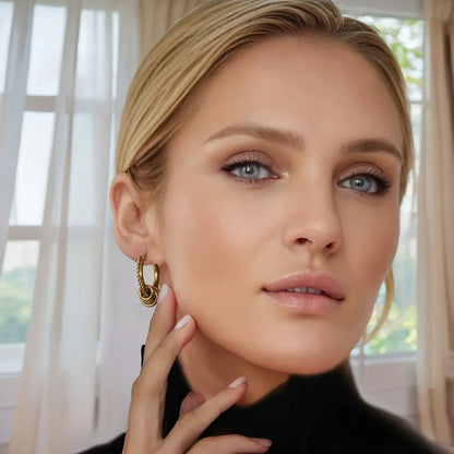 Gold Plated Twist Earrings