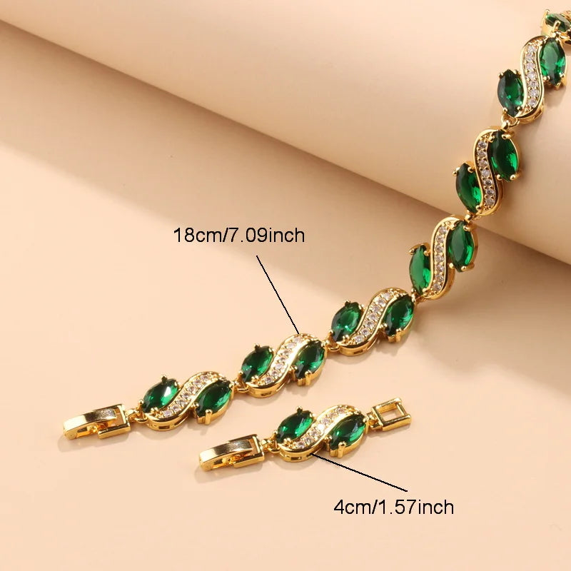 Hawaiian Zircon Bridal Jewelry Set