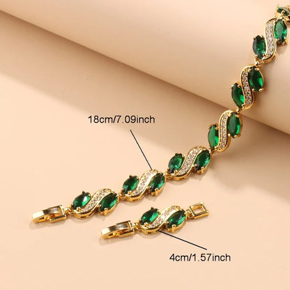 Hawaiian Zircon Bridal Jewelry Set