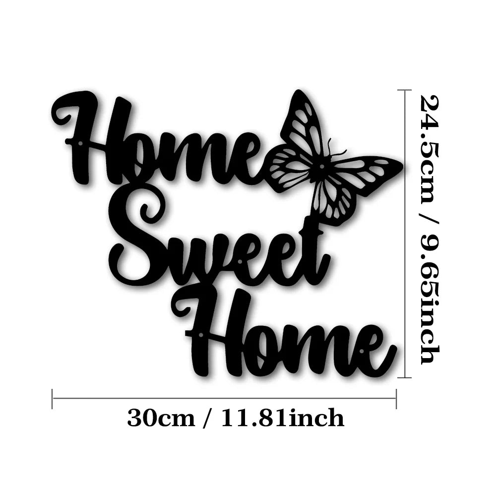Home Sweet Home Metal Wall Art Decor