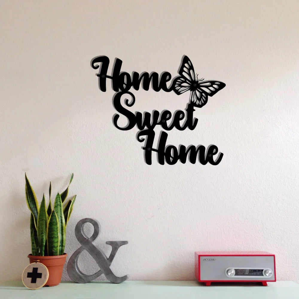 Home Sweet Home Metal Wall Art Decor 