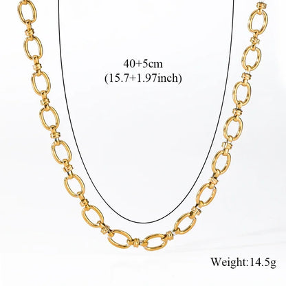 Hypoallergenic Gold Chain Jewelry Set