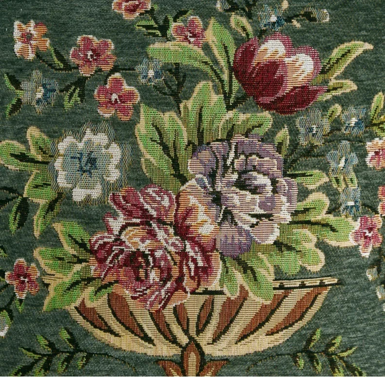 Jacquard Floral Embroidered Cushion Cover 