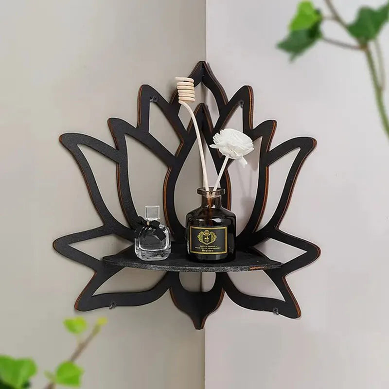 Lotus Crystal Floating Wall Shelf