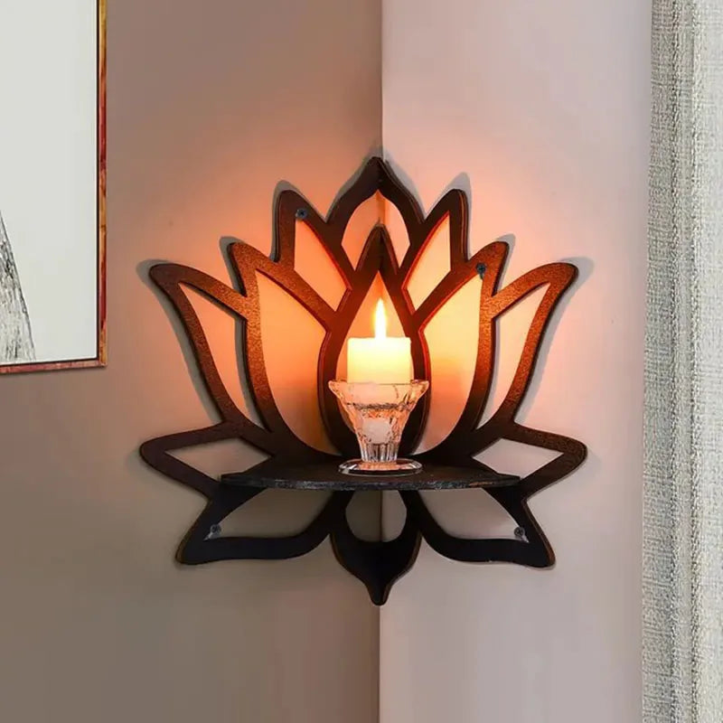 Lotus Crystal Floating Wall Shelf