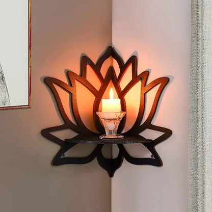 Lotus Crystal Floating Wall Shelf