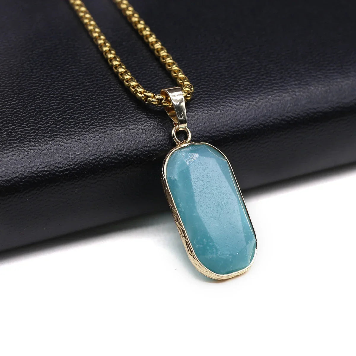 Luxury Aquamarine Obsidian Necklace