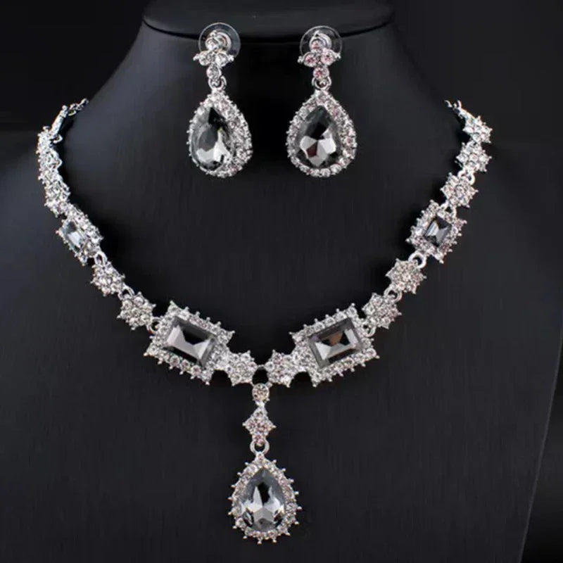 Luxury Bridal Crystal Jewelry Set