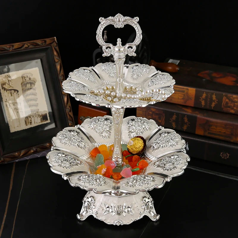 Luxury European Metal Double Tray