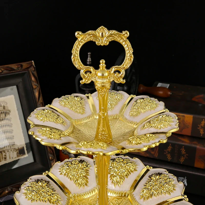 Luxury European Metal Double Tray