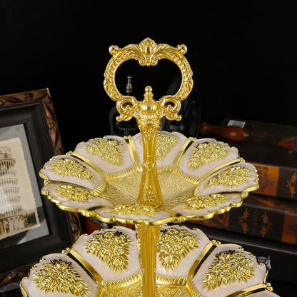 Luxury European Metal Double Tray