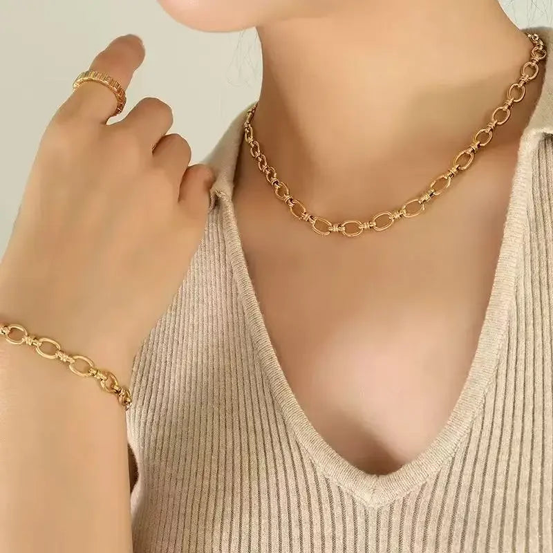 Luxury Gold Chain Jewelry Set
