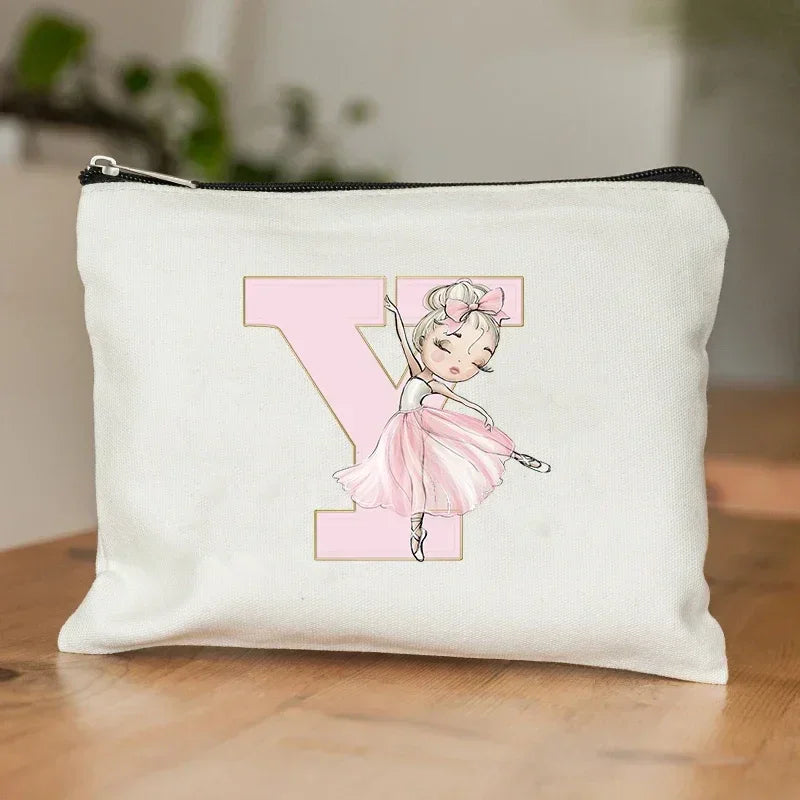Luxury Initial Ballet Makeup Bag