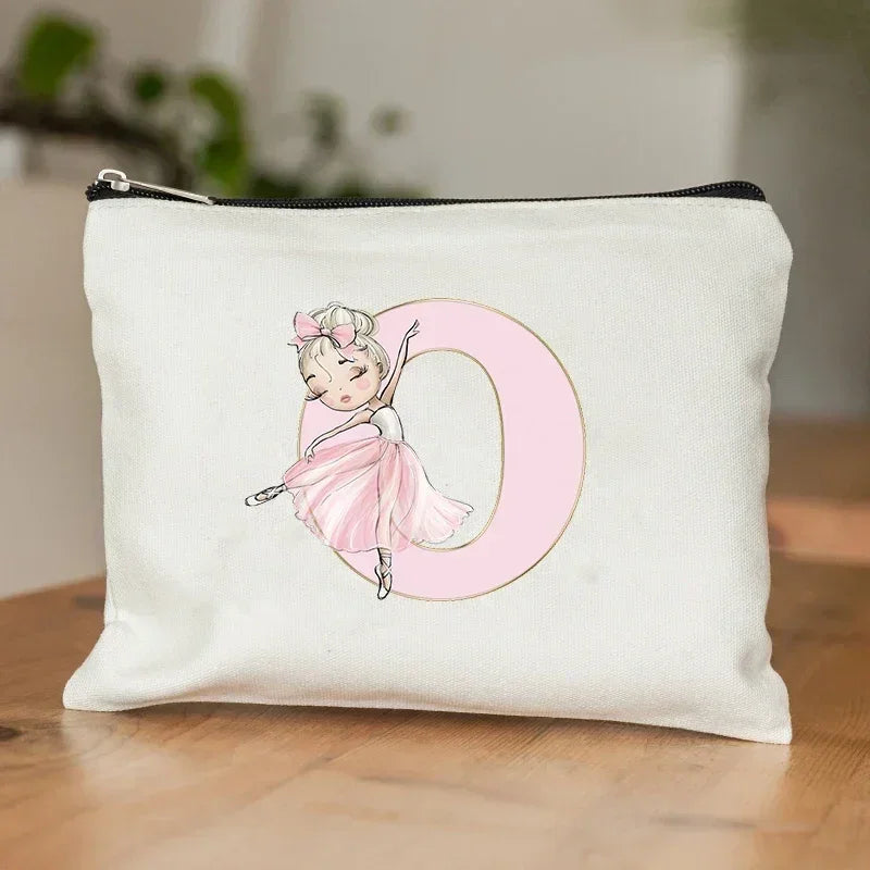 Luxury Initial Ballet Makeup Bag