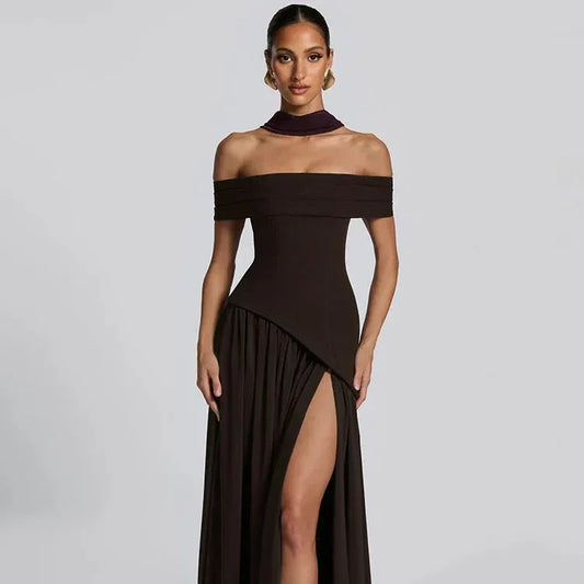 Luxury Off-Shoulder Evening Gown