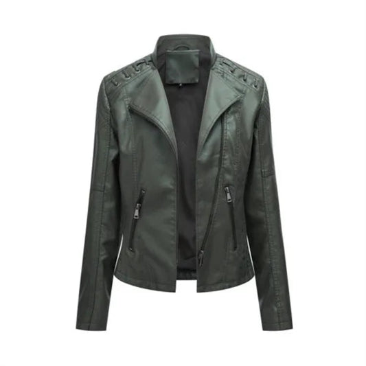 Luxury PU Leather Jacket Women