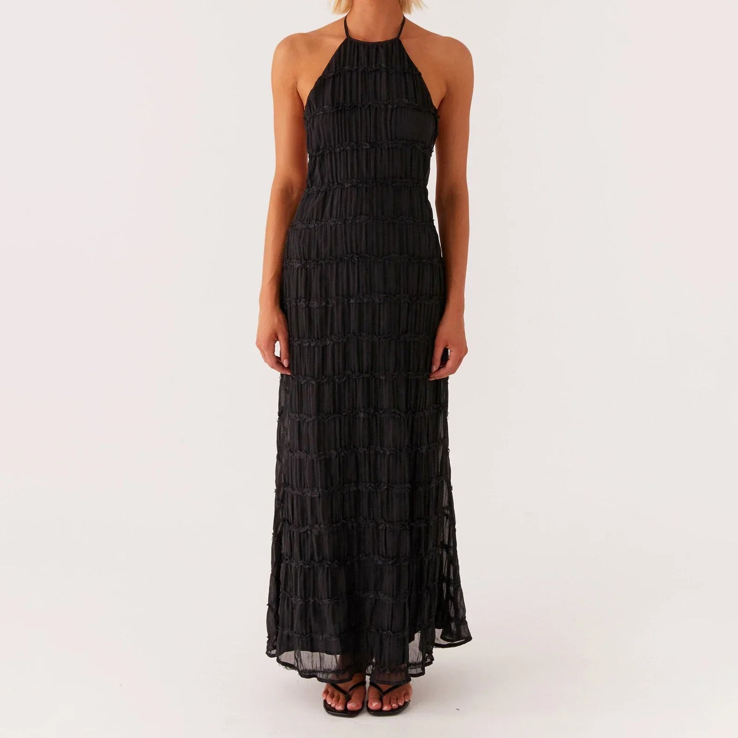 Luxury Ruched Bodycon Long Dress