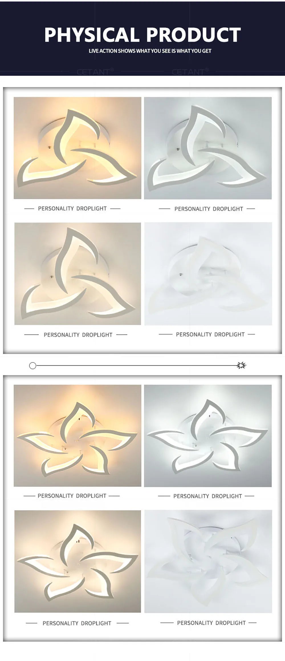 Modern LED Windmill Ceiling Light