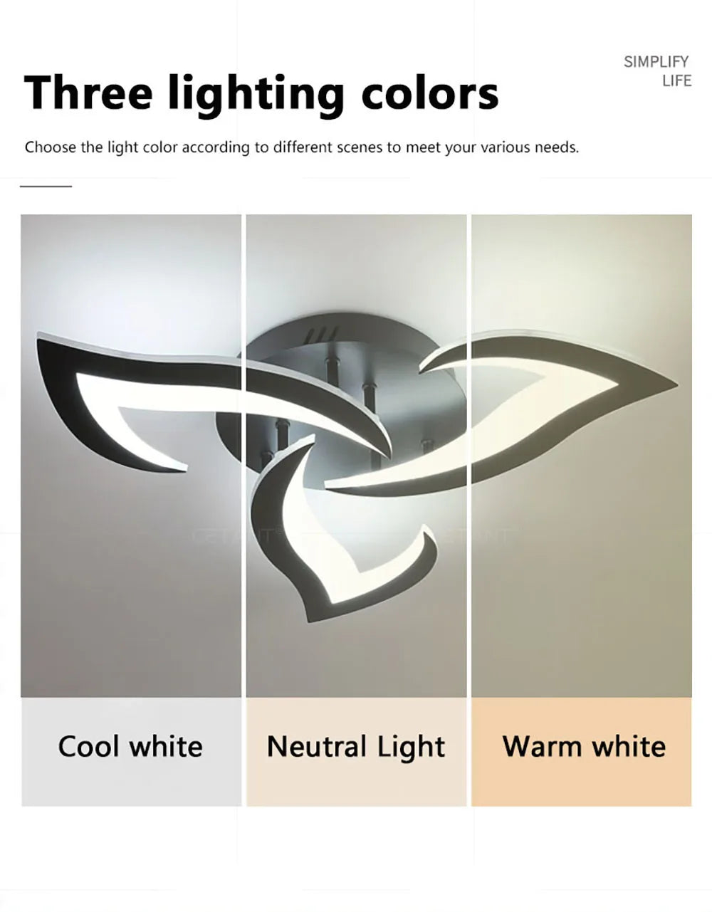 Modern LED Windmill Ceiling Light