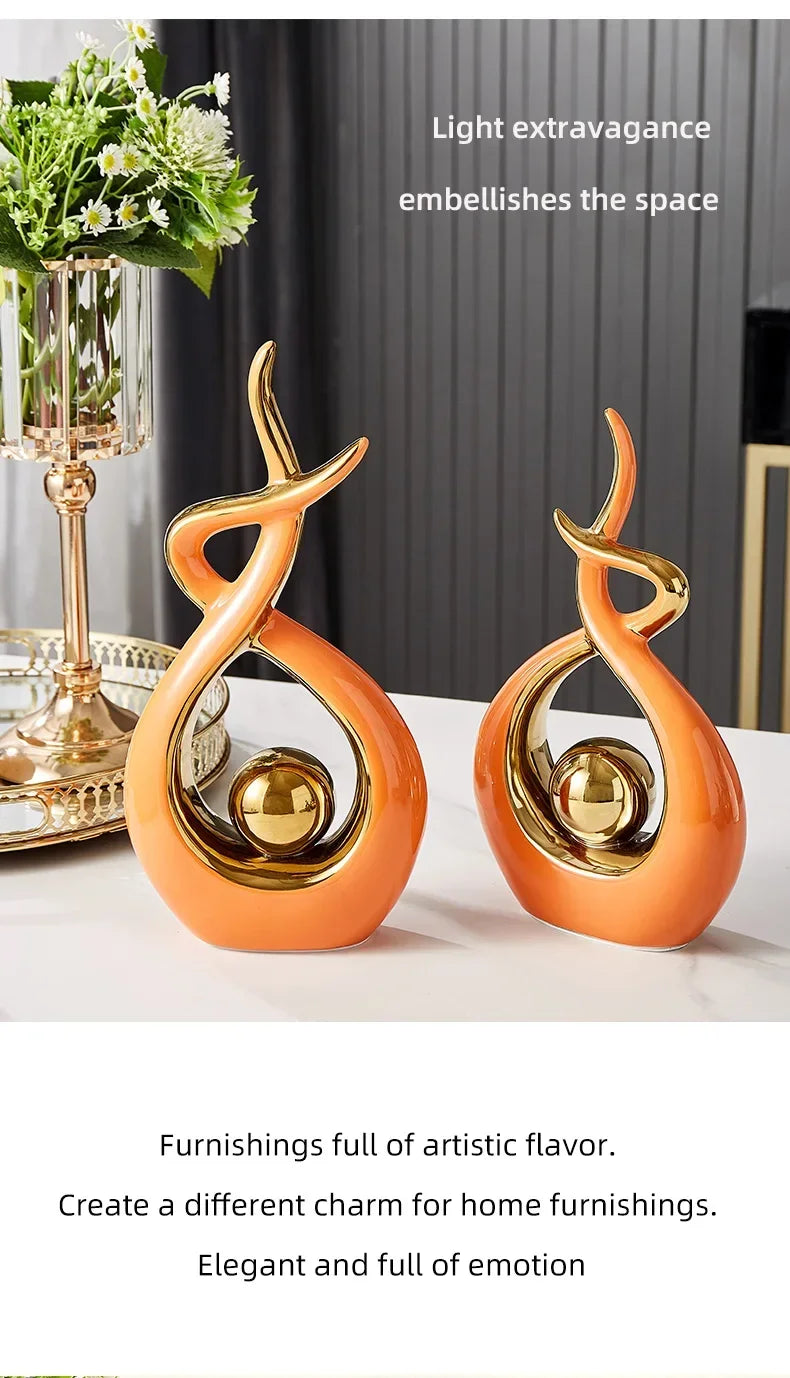 Nordic Ceramic Home Decor Figurines