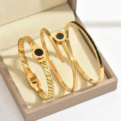 Old Money Clover Zircon Bracelet Set