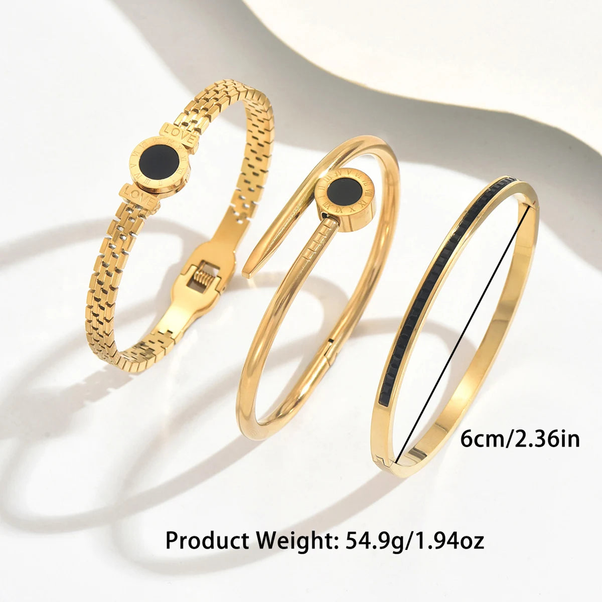 Old Money Clover Zircon Bracelet Set