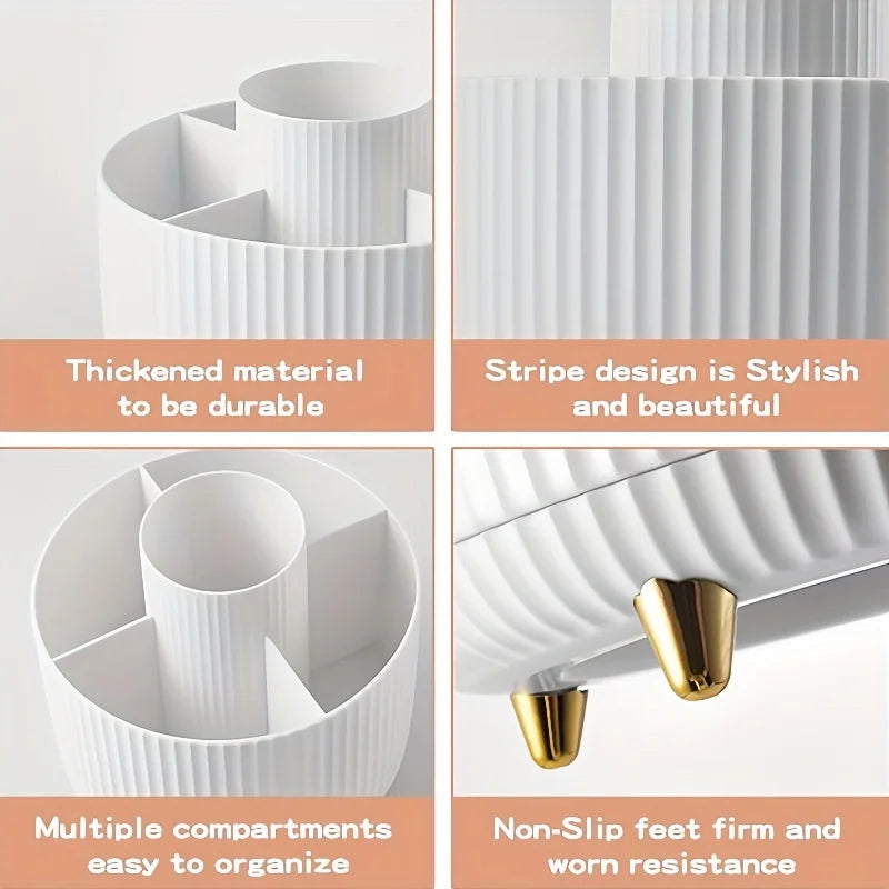 Rotatable Cosmetic Organizer – Large-Capacity Makeup Storage Box